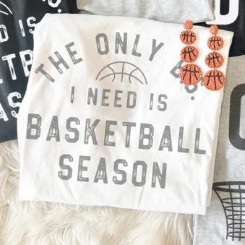 New Bella Canvas White Tee basketball season shirt size medium